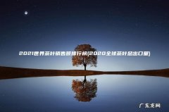 2020全球茶叶总出口量 2021世界茶叶销售额排行榜