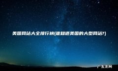 谁知道美国的大型网站? 美国网站大全排行榜