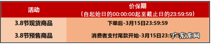 2022年天猫3.8节活动有没有价格保护期?