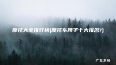 摩托车牌子十大排名? 摩托大全排行榜