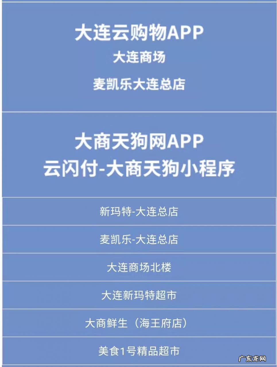 大连中山区惠民消费券可使用商家名单