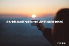 搞笑的戏剧或电视剧 农村电视剧搞笑大全排行榜