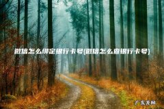 微信怎么查银行卡号 微信怎么绑定银行卡号