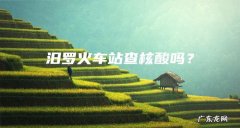 汨罗火车站查核酸吗？