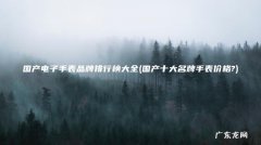 国产十大名牌手表价格? 国产电子手表品牌排行榜大全