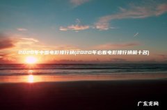 2020年必看电影排行榜前十名 2020年中国电影排行榜