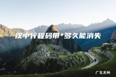 汉中行程码带*多久能消失