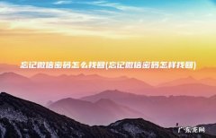 忘记微信密码怎样找回 忘记微信密码怎么找回