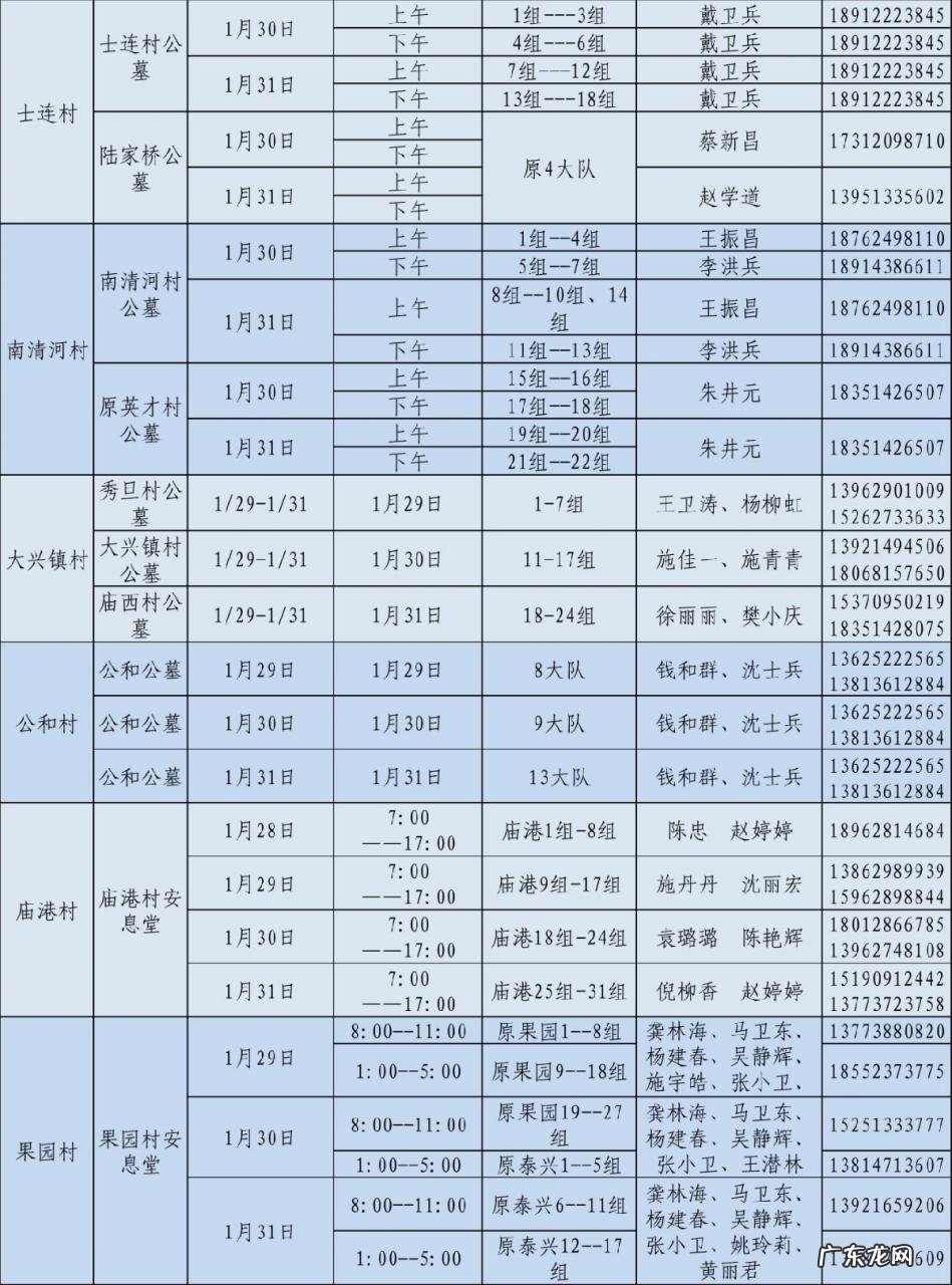 启东市惠萍镇春节错峰祭扫时间表