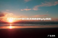无锡县级市gdp排名 无锡各区GDP排行榜