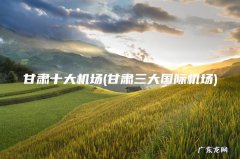 甘肃三大国际机场 甘肃十大机场