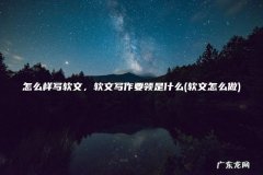 软文怎么做 怎么样写软文，软文写作要领是什么