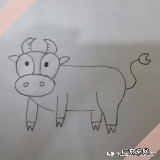 简笔画吃草的小牛的画法？