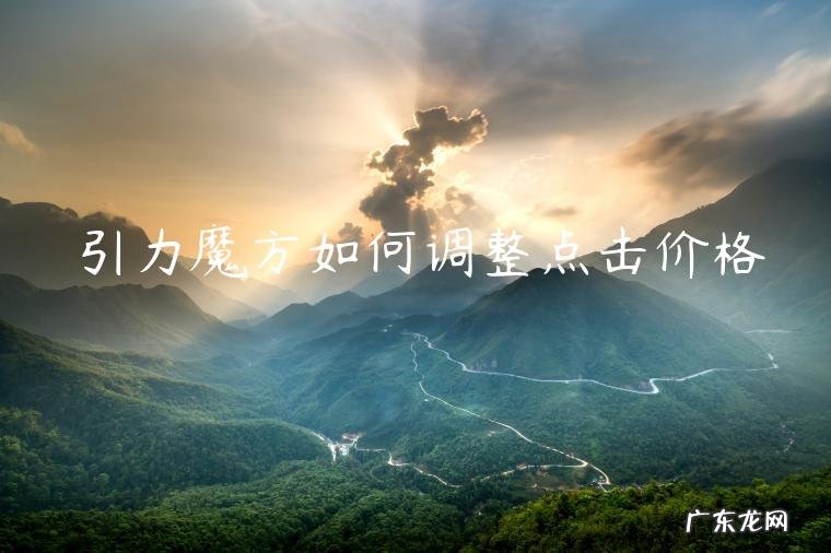 引力魔方如何调整点击价格