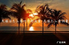 天猫怎么看销量 天猫店怎么看对手的流量