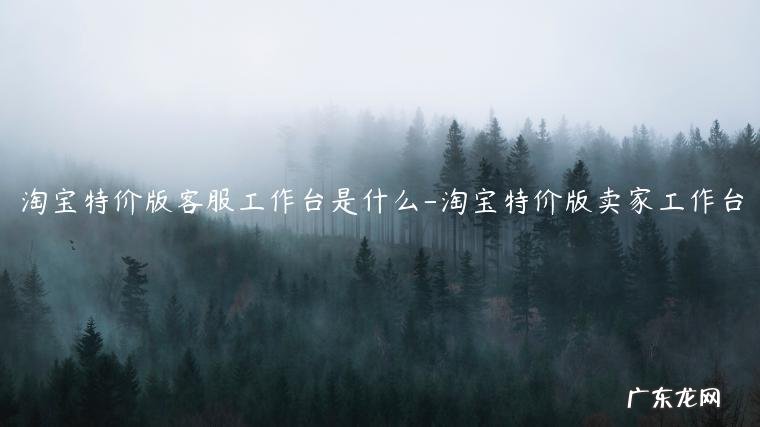 淘宝特价版工作台叫什么名字呢 淘宝特价版客服工作台是什么