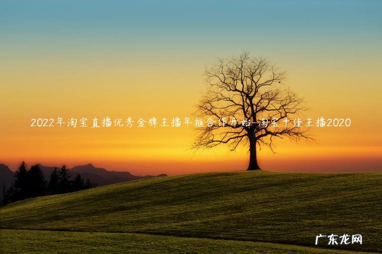 淘宝签约主播 2022年淘宝直播优秀金牌主播年框合作开始