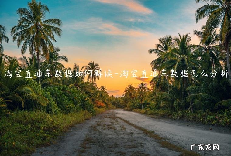 淘宝直通车的概念 淘宝直通车数据如何解读