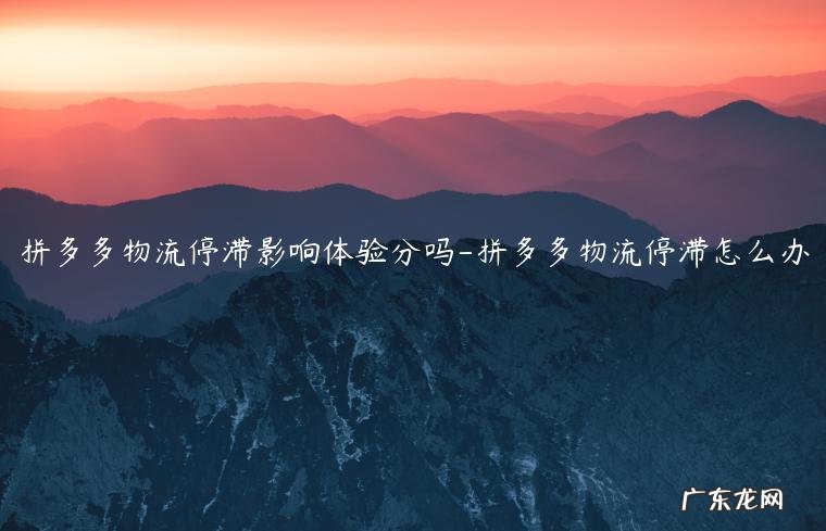 拼多多物流延迟发货 拼多多物流停滞影响体验分吗