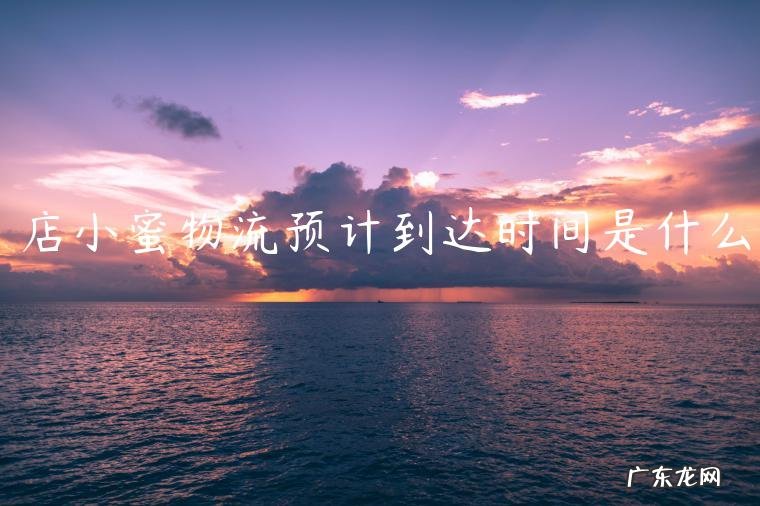 店小蜜物流预计到达时间是什么