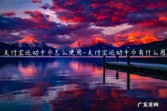 支付宝运动币可以用来干嘛 支付宝运动卡币怎么使用