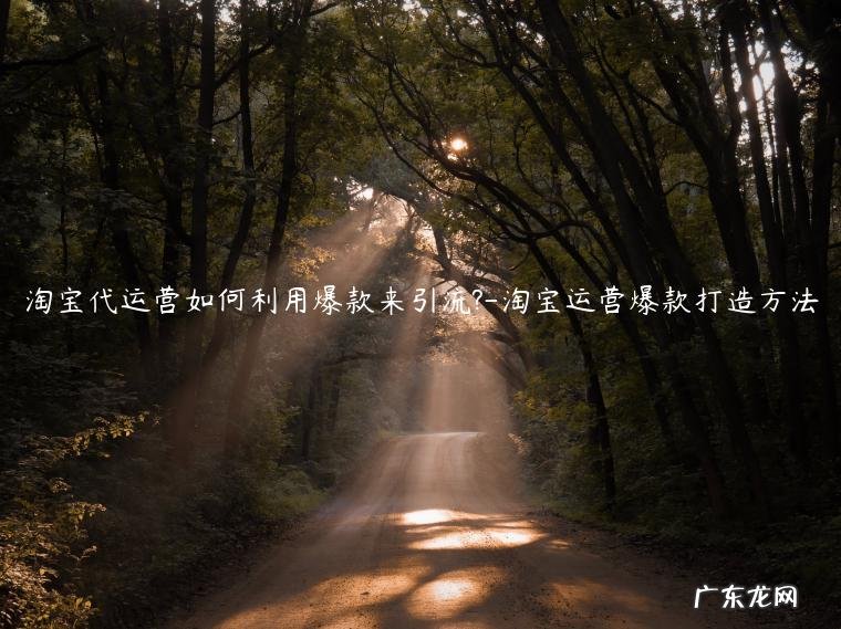 淘宝爆款打造的思路 淘宝代运营如何利用爆款来引流