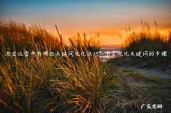 淘宝seo搜索优化技巧 淘宝运营中有哪些关键词优化技巧