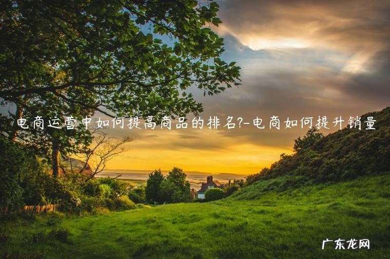 电商平台销量排名 电商运营中如何提高商品的排名