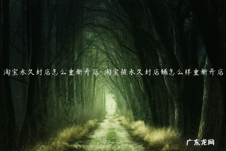 淘宝店永久封店怎么办 淘宝永久封店怎么重新开店