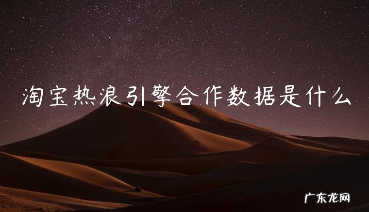 淘宝热浪引擎合作数据是什么