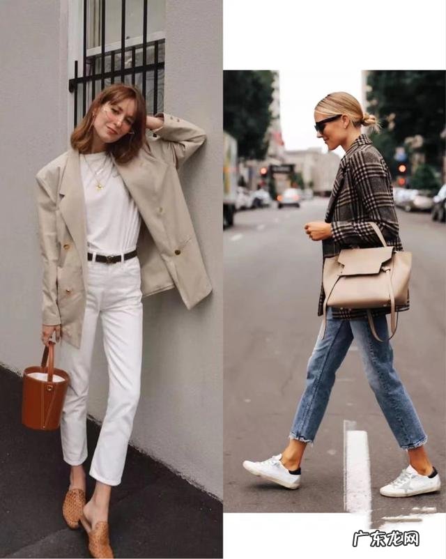 宽腿牛仔裤小西服搭配 2022年最流行的西服搭小脚牛仔裤