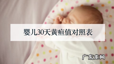 婴儿30天黄疸值对照表