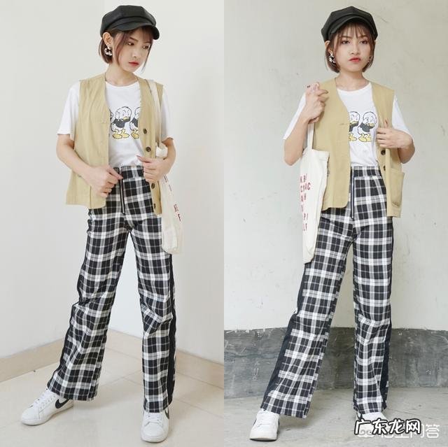 矮个子女生穿牛仔阔腿裤,怎么搭衣服