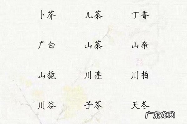 100个好听又特殊的中药名字，唯美又清新的中药名