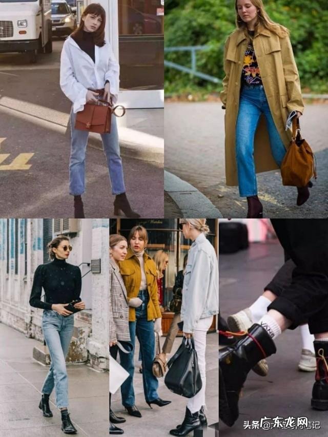 穿粗跟短靴,怎么搭配能显得腿细又时髦?