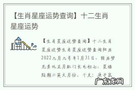 【生肖星座运势查询】十二生肖星座运势