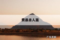 费县杀人案「费县凶杀案」