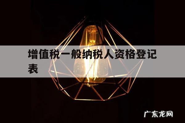 增值税一般纳税人资格登记表「增值税一般纳税人资格登记表查询」