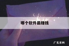 哪个软件最赚钱「哪个软件最赚钱不用手机号」