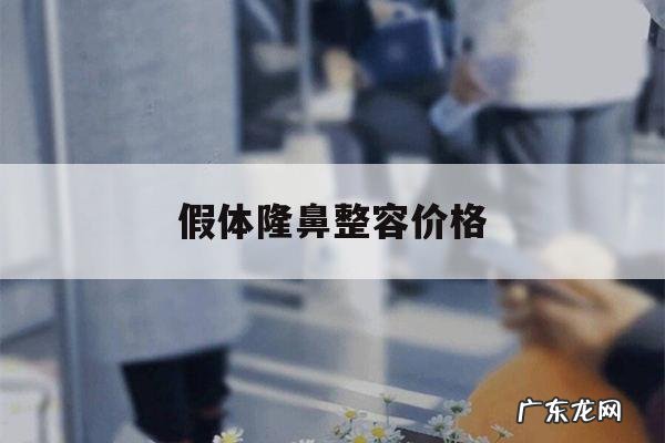 假体隆鼻整容价格,假体隆鼻一般价格多少