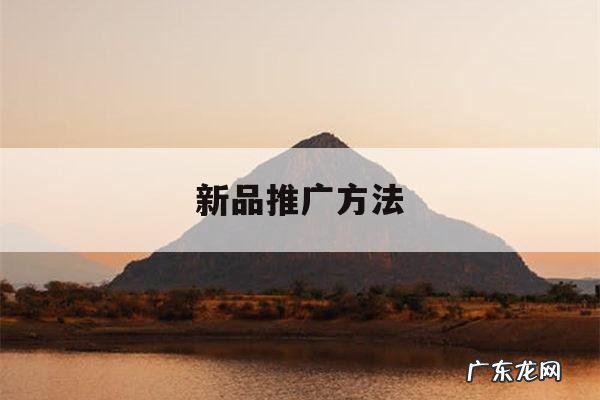 新品推广方法「新品推广营销思路」