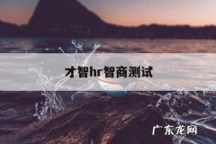 才智hr智商测试「才赢hr智商测试准确度」