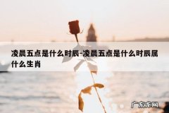 凌晨五点是什么时辰-凌晨五点是什么时辰属什么生肖