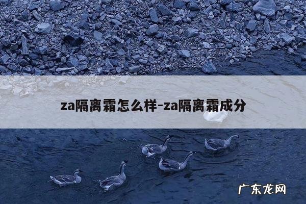 za隔离霜怎么样-za隔离霜成分