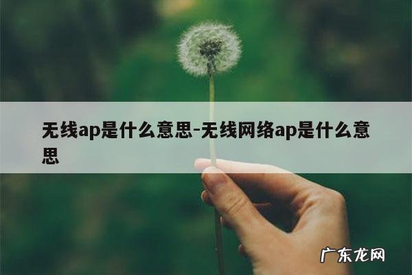 无线ap是什么意思-无线网络ap是什么意思
