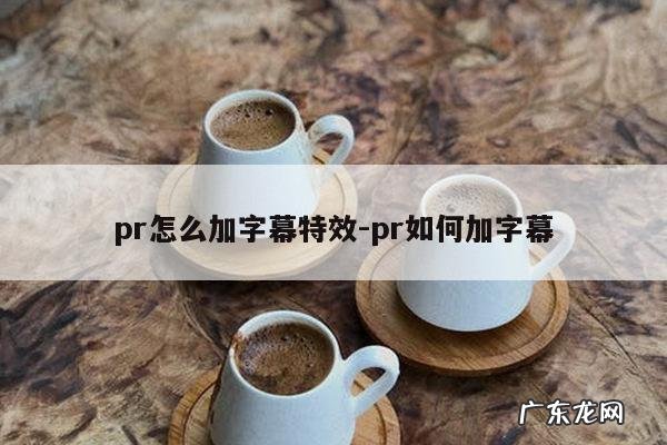 pr怎么加字幕特效-pr如何加字幕