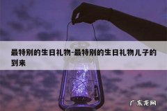 最特别的生日礼物-最特别的生日礼物儿子的到来