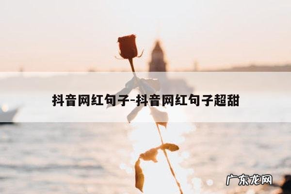 抖音网红句子-抖音网红句子超甜