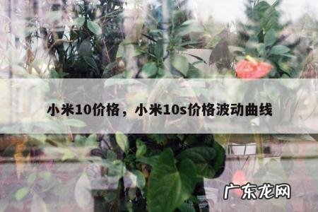 小米10价格,小米10s价格波动曲线
