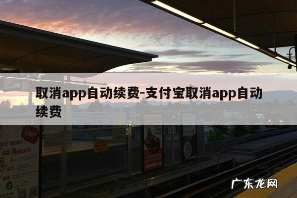 取消app自动续费-支付宝取消app自动续费